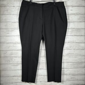 Amanda + Chelsea Career Workwear Black Straight Leg Pants 20W